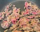 あっという間の牛コマ、キムチ炒め作り方1写真