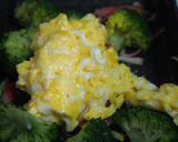 簡単！ブロッコリー・カニカマのふわ卵焼き作り方5写真