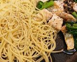 鮭としめじの菜の花パスタ作り方4写真