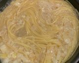 トマト缶とサバ缶のワンパントマトパスタ！作り方3写真