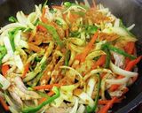 鶏せせりのカレー炒め。作り方4写真