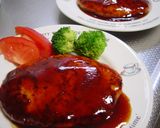 ヘルシー&おいしい、鶏照りハンバーグ~!作り方6写真