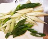 ネギ肉炒めどんぶり作り方1写真