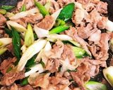 ネギ肉炒めどんぶり作り方3写真