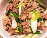ネギ肉炒めどんぶり作り方5写真