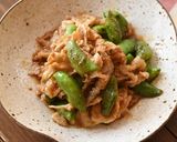 豚バラとスナップえんどうの甘辛炒め作り方4写真