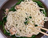 鶏肉とほうれん草のナポリタンうどん作り方4写真