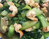 小海老と青梗菜のにんにく炒め　醤油だけ作り方8写真