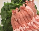 ほうれん草と豚肉のおなべ作り方1写真