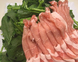 ほうれん草と豚肉のおなべ作り方1写真