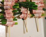 簡単☆アスパラベーコンの串焼き作り方3写真