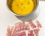 簡単！シンプル！豆苗と卵のベーコン炒め作り方3写真