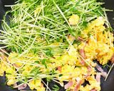 簡単！シンプル！豆苗と卵のベーコン炒め作り方4写真