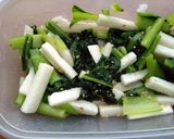 小松菜・長芋のナムル！シャキツル食感！作り方5写真