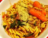 ツナ缶で簡単トマトパスタ♡ 減塩で健康的作り方6写真