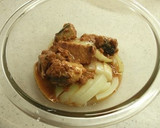 【10分弁当】鯖味噌缶と玉ねぎの卵とじ作り方2写真