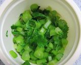 大根の葉っぱ＆春菊軸と蒸し大豆のおむすび作り方5写真