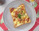 冷凍トースト！ベーコン卵のお好み焼き作り方6写真