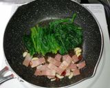 ほうれん草とベーコンのパスタ（ごま油）作り方3写真