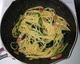 ほうれん草とベーコンのパスタ（ごま油）作り方6写真