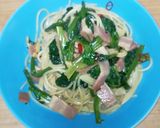 ほうれん草とベーコンのパスタ（ごま油）作り方7写真