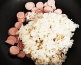 魚肉ソーセージの醤油炒め飯作り方3写真