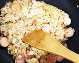 魚肉ソーセージの醤油炒め飯作り方4写真
