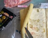 ひき肉をのせた☆油揚げのパリパリ焼き作り方3写真