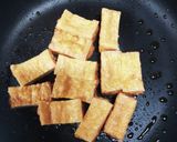 簡単　豆苗と厚揚げの卵炒め白だし味作り方2写真