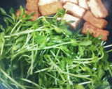 簡単　豆苗と厚揚げの卵炒め白だし味作り方3写真