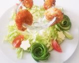 ぶぶあられエビフライ&アボチーズお花畑♡作り方7写真