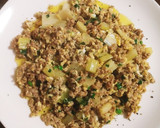 簡単☆豚挽き肉とセロリの卵炒め作り方5写真
