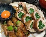 ニラとチーズの豚バラ巻き☆作り方10写真