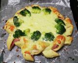 ソーセージエピのピザ＊耳にソーセージイン作り方10写真