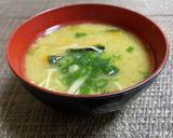 かぼちゃとキノコミックスのお味噌汁作り方3写真