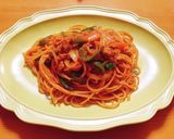 残りのハンバーグソースdeパスタ作り方5写真