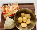 きたあかりとキャベツのチーズお好み焼き作り方1写真