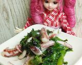 リカちゃん♡ヤリイカわさび菜にんにく醤油作り方12写真