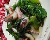 リカちゃん♡ヤリイカわさび菜にんにく醤油作り方14写真