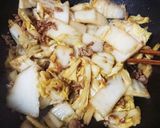 15分で夕食★少量ひき肉と白菜炒め★時短作り方3写真