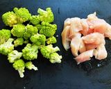カリフラワーとささみのバターしょう油炒め作り方1写真