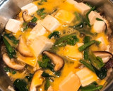 豆腐ときのことほうれん草の卵とじ作り方4写真