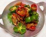 簡単つまみ！鶏皮とピーマン炒め作り方11写真