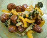 簡単！ブロッコリーミートボール☆カレー味作り方2写真