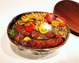 のっけ弁当(ロングウィンナー)作り方2写真