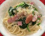 ほうれん草とベーコンのクリームパスタ作り方6写真