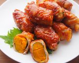 ホクホク！南瓜・大葉の肉巻き照り焼き！作り方9写真