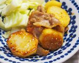 10分！豚こま・じゃが芋のごま照り焼き！作り方5写真