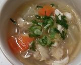 だし汁が美味しい鶏ササミ肉の春雨スープ♪作り方7写真