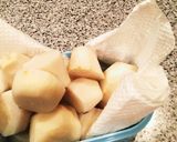 揚げ里芋の山椒塩まぶし作り方2写真
